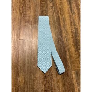 Brooks Brothers Silk Tie Mens Light Blue White Gingham Check Made in USA Classic